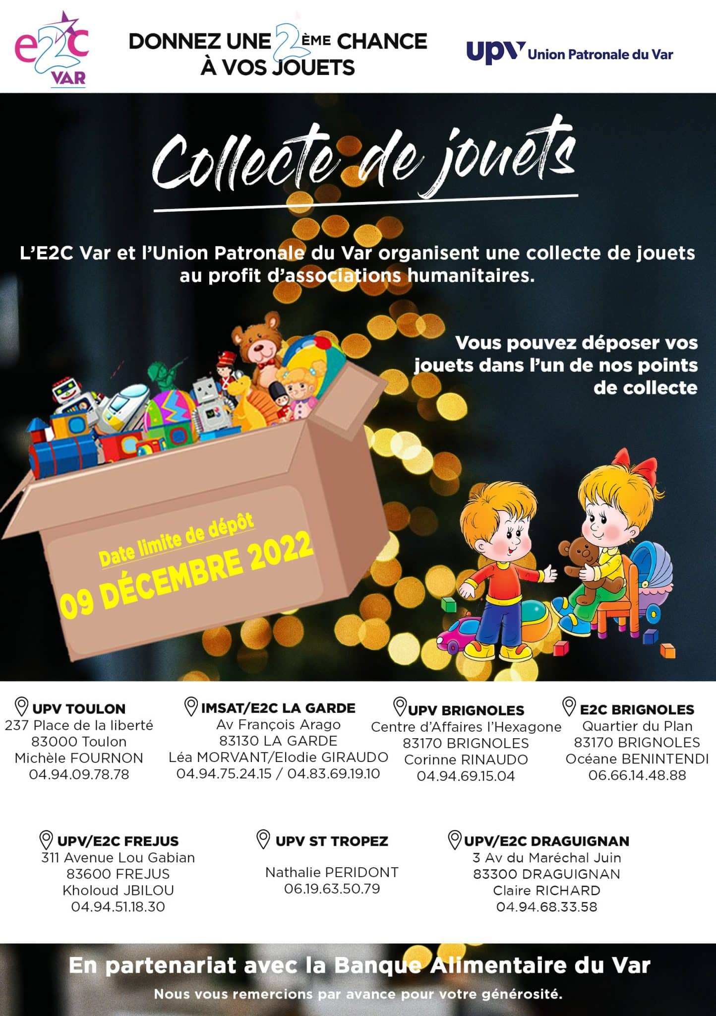 Collecte de jouets E2CVar